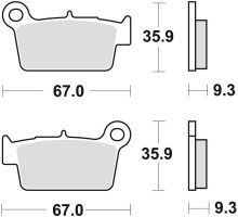 Гальмівні колодки trw lucas kh367 sinter offroad kawasaki kxf 250 04-, klx 450 07-, kxf 450 04-, kxe 450 10-, suzuki rmz 250 04-, rmz 450 05-, yamaha yz 125 03-, wr 250 08 -14, yz 250 02-, wr / yz 450 03-, задня