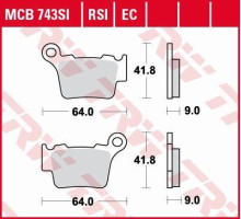 Гальмівні колодки trw lucas kh368 organic bmw g 450 x / smr 08-11, ktm exc / sx 125 04-16, exc / sx 250 03-17, exc 300 04-, exc 350 10-, exc 450 03-, exc 500 09-, xc 525 03- 07, exc 530 08-11, зад