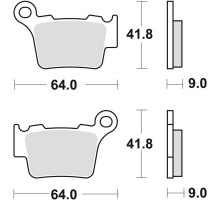 Гальмівні колодки trw lucas kh368 sinter offroad bmw g450x/smr 08-11, ktm exc/sx125 04-16 exc/sx250 03-17 exc300 04-, exc350 10-, exc450 03-, exc500 09-, xc525 03-07 exc5 30 08-11, зад (підвищення)