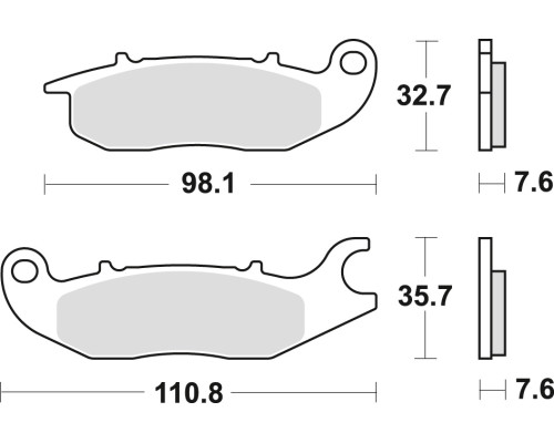 Тормозні колодки trw lucas kh375 organic honda cbf 125 09-16, cbr 125 04-17 передні