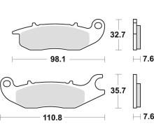 Тормозні колодки trw lucas kh375 organic honda cbf 125 09-16, cbr 125 04-17 передні