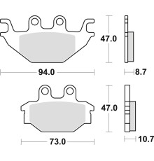 Гальмівні колодки trw lucas kh377 sinter offroad can-am ds 250 08-15, kawasaki kvf 300 13- перед/зад