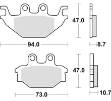 Гальмівні колодки trw lucas kh377 sinter offroad can-am ds 250 08-15, kawasaki kvf 300 13- перед/зад