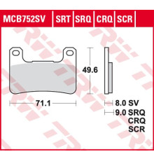 Гальмівні колодки trw lucas kh379 carbon racing kawasaki hp2 18-, zx10r 08-15, suzuki gsxr 600 / 750 04-10, gsxr 1000 04-11, gsxr 1300 08-12, передні (акція)