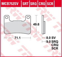 Гальмівні колодки trw lucas kh379 carbon racing kawasaki hp2 18-, zx10r 08-15, suzuki gsxr 600 / 750 04-10, gsxr 1000 04-11, gsxr 1300 08-12, передні (акція)