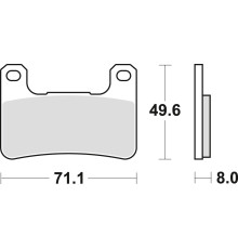 Гальмівні колодки trw lucas kh379 sinter street kawasaki z 900 18-, klz 1000 19-, h2 18-, z 1000 10-, zx10r 08-15, suzuki gsxr 600 / 750 04-10, dl 1000 14-, gsxr 1300 08- 12, лицьова