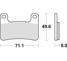 Гальмівні колодки trw lucas kh379 sinter street kawasaki z 900 18-, klz 1000 19-, h2 18-, z 1000 10-, zx10r 08-15, suzuki gsxr 600 / 750 04-10, dl 1000 14-, gsxr 1300 08- 12, лицьова