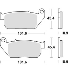 Тормозні колодки trw lucas kh381 sinter street harley-davidson xl 883 03-15, xl 1200 04-13, передні