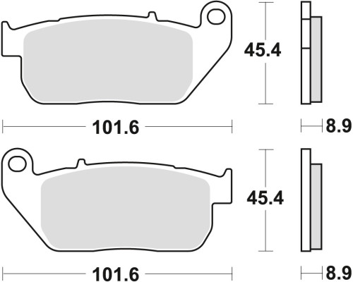 Тормозні колодки trw lucas kh381 sinter street harley-davidson xl 883 03-15, xl 1200 04-13, передні