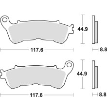 Тормозні колодки trw lucas kh388 sinter street honda cbf 500 04-08, cbf 600 04-15, nt 700 v 06-13, xl 700 v 08-13, xl 1000 v 04-13, suzuki burgman 125 07-13, перед (акція)