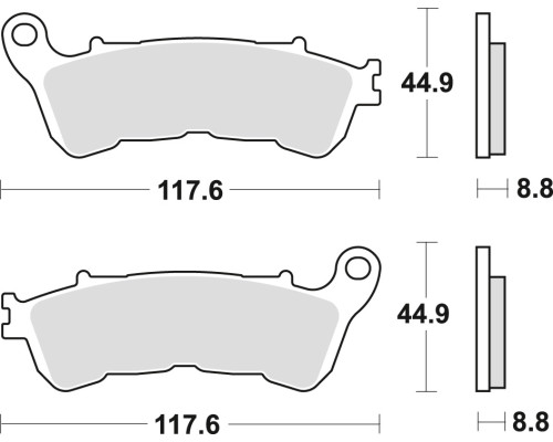 Тормозні колодки trw lucas kh388 sinter street honda cbf 500 04-08, cbf 600 04-15, nt 700 v 06-13, xl 700 v 08-13, xl 1000 v 04-13, suzuki burgman 125 07-13, перед (акція)