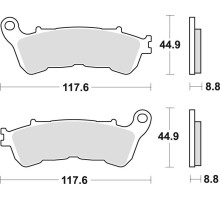 Тормозні колодки trw lucas kh388 sinter street honda cbf 500 04-08, cbf 600 04-15, nt 700 v 06-13, xl 700 v 08-13, xl 1000 v 04-13, suzuki burgman 125 07-13, перед (акція)
