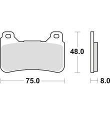 Тормозні колодки trw lucas kh390 sinter street honda cbr 600 rr 05-16, cbr 1000 fireblade 04-16 передні