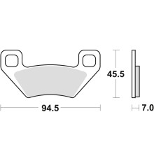 Гальмівні колодки trw lucas kh395 sinter offroad arctic cat atv 300 10-, trv 450 11-, tbx / trv 500 05-, prowler 700 08-, trv 1000 09-, передні/задні