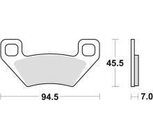 Гальмівні колодки trw lucas kh395 sinter offroad arctic cat atv 300 10-, trv 450 11-, tbx / trv 500 05-, prowler 700 08-, trv 1000 09-, передні/задні