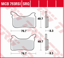 Гальмівні колодки trw lucas kh405 ktm supermoto smr 450 04-14, supermoto smr 525 04-05, supermoto smr 560 06-07, husaberg supermoto fs 450/550/650, aprilia sxv 450 '06, sxv 550 06-15 (замінює srq) (ecer90 дорога затверджено)