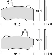 Тормозні колодки trw lucas kh409 sinter street harley-davidson 1130 / 1250 / 1584 / 1690 / 1750 / 1800 / 1870 / 1923 06-21, задні