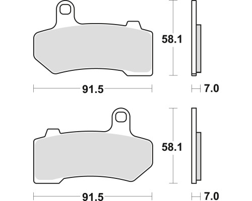 Тормозні колодки trw lucas kh409 sinter street harley-davidson 1130 / 1250 / 1584 / 1690 / 1750 / 1800 / 1870 / 1923 06-21, задні
