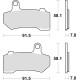 Тормозні колодки trw lucas kh409 sinter street harley-davidson 1130 / 1250 / 1584 / 1690 / 1750 / 1800 / 1870 / 1923 06-21, задні