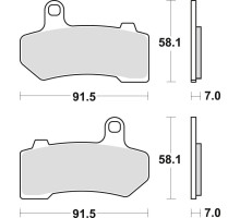Тормозні колодки trw lucas kh409 sinter street harley-davidson 1130 / 1250 / 1584 / 1690 / 1750 / 1800 / 1870 / 1923 06-21, задні