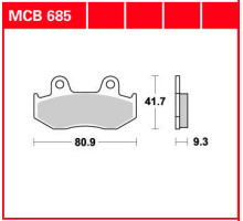 Тормозні колодки trw lucas kh411 organic honda ch 125 spacy 94-99, ps 125 07-13, ps 150 06-10, передні (акція)