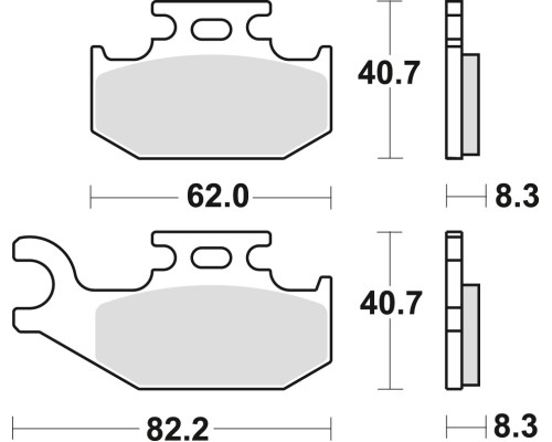 Гальмівні колодки trw lucas kh414 sinter offroad suzuki lta 400 08-, lta 450 06-12, lta 500 09-, lta 750 08-