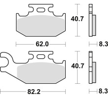 Гальмівні колодки trw lucas kh414 sinter offroad suzuki lta 400 08-, lta 450 06-12, lta 500 09-, lta 750 08-