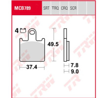 Гальмівні колодки trw lucas kh417 sinter racing performance kawasaki zx6r 07-16, z 750 11-14, передні (замінює mcb789srq)