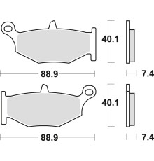 Тормозні колодки trw lucas kh419 sinter street suzuki gsr / gsxr 600 06-10, gsxr 750 06-10, dl 1000 14-, b-king 1300 07-10, gsx 1300 hayabusa 08-17, задні
