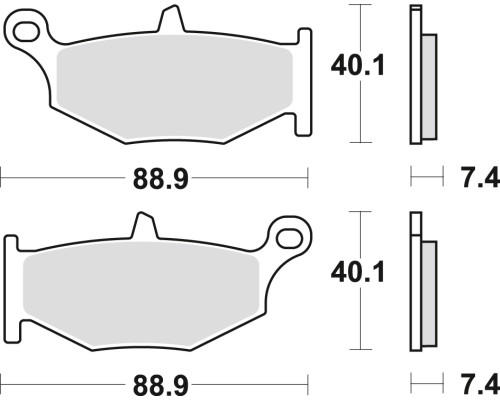 Тормозні колодки trw lucas kh419 sinter street suzuki gsr / gsxr 600 06-10, gsxr 750 06-10, dl 1000 14-, b-king 1300 07-10, gsx 1300 hayabusa 08-17, задні