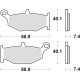 Тормозні колодки trw lucas kh419 sinter street suzuki gsr / gsxr 600 06-10, gsxr 750 06-10, dl 1000 14-, b-king 1300 07-10, gsx 1300 hayabusa 08-17, задні