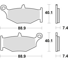 Тормозні колодки trw lucas kh419 sinter street suzuki gsr / gsxr 600 06-10, gsxr 750 06-10, dl 1000 14-, b-king 1300 07-10, gsx 1300 hayabusa 08-17, задні