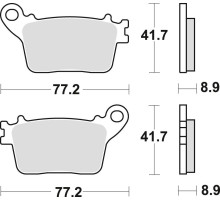 Гальмівні колодки trw lucas kh436 sinter cb 600 hornet 07-15, cbr 600 rr 07-16, cbr 1000 fireblade 06-19, kawasaki zx6r 636 13-, zx10r / rr 10-, suzuki gsxr 600 / 750 11-16 gsxr 10 00 09-, yamaha r6 17-, r1 15-, задня