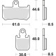 Тормозні колодки trw lucas kh442/4 sinter street yamaha r1 06-14, mt-01 05-12, xv 1700 09-16, передні