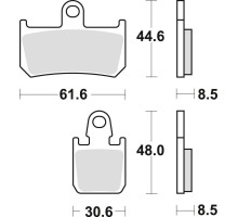 Тормозні колодки trw lucas kh442/4 sinter street yamaha r1 06-14, mt-01 05-12, xv 1700 09-16, передні