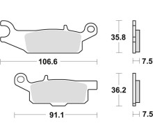 Тормозні колодки trw lucas kh444 sinter offroad yamaha raptor yfm 250 08-20, grizzly yfm 550 09-20, grizzly yfm 700 07-20, права передня