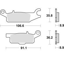 Тормозні колодки trw lucas kh445 sinter offroad yamaha grizzly yfm 550 09-20, grizzly yfm 700 07-20 задні