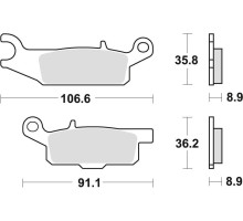 Тормозні колодки trw lucas kh446 sinter offroad yamaha yfm 550 grizzly 09-, yfm 700 grizzly 07-, задні