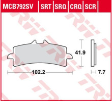 Гальмівні колодки trw lucas kh447 carbon racing (performance) aprilia rsv4 09-, ducati v4 panigale 18-, panigale 1299 15-, kawasaki h2 15-, zx10r / rr 16-, ktm 990 smr 10-13, 1190 rc8 08-15, 1290 super duke 14-, suzuki gsxr 600 / 750 11-16, gsxr / gsxs 10