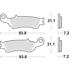 Тормозні колодки trw lucas kh450 sinter offroad yamaha yz 125 08-, wr 250 15-, yz 250 07-, wr 450 16-, yz 450 08-, передні