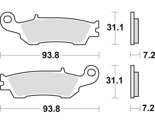 Тормозні колодки trw lucas kh450 sinter offroad yamaha yz 125 08-, wr 250 15-, yz 250 07-, wr 450 16-, yz 450 08-, передні
