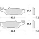 Тормозні колодки trw lucas kh450 sinter offroad yamaha yz 125 08-, wr 250 15-, yz 250 07-, wr 450 16-, yz 450 08-, передні