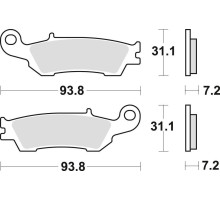 Тормозні колодки trw lucas kh450 sinter offroad yamaha yz 125 08-, wr 250 15-, yz 250 07-, wr 450 16-, yz 450 08-, передні