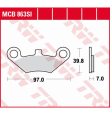 Тормозні колодки trw lucas kh453 sinter offroad quadzilla 500 06- передні cf moto 500