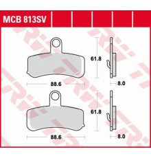 Тормозні колодки trw lucas kh457 sinter street harley-davidson 1584 / 1690 / 1750 / 1800 08-17 передні