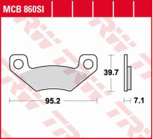 Гальмівні колодки trw lucas kh468 sinter offroad can-am ds 450 08-15 задні (акція)