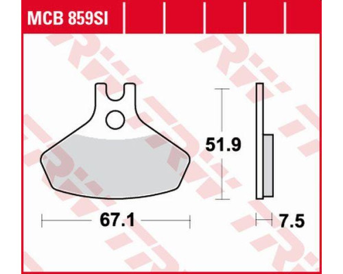 Гальмівні колодки trw lucas kh468 sinter offroad can-am ds 450 08-15, передні (акція)