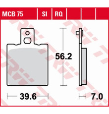 Тормозні колодки trw lucas kh47 organic aprilia af-1 / et 50 87-90, af-1 125 88-92, rs 250 95-02, yamaha szr 660 95-98, задні