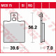 Тормозні колодки trw lucas kh47 organic aprilia af-1 / et 50 87-90, af-1 125 88-92, rs 250 95-02, yamaha szr 660 95-98, задні