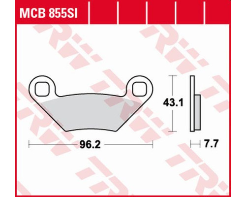Тормозні колодки trw lucas kh475 sinter offroad polaris sportsman 500 08-, sportsman 850 15-, ліс / скремблер 1000 15-, перед / зад